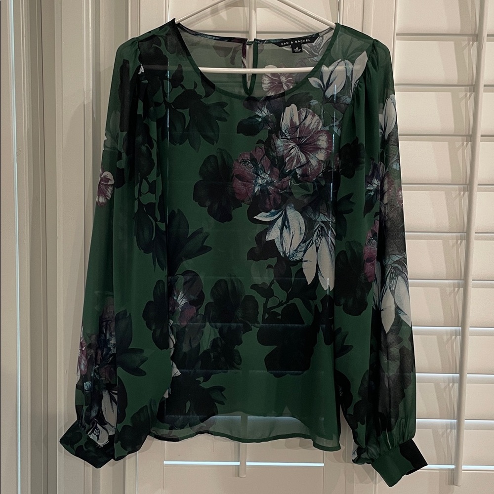 Sheer Floral Blouse